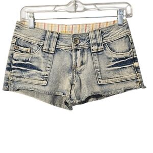 Zana Di Distressed Denim Shorts - Blue